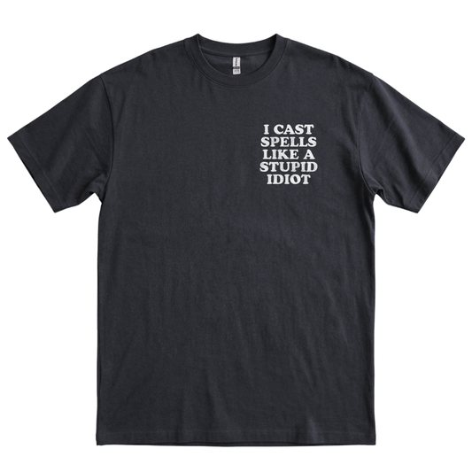 Stupid Idiot Pocket Print - Black