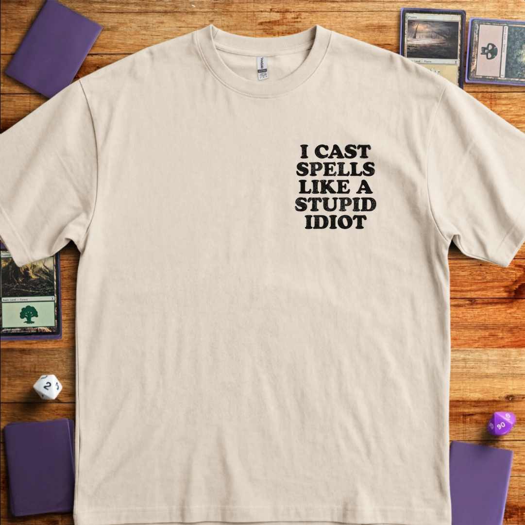 Stupid Idiot Pocket Print - Sand