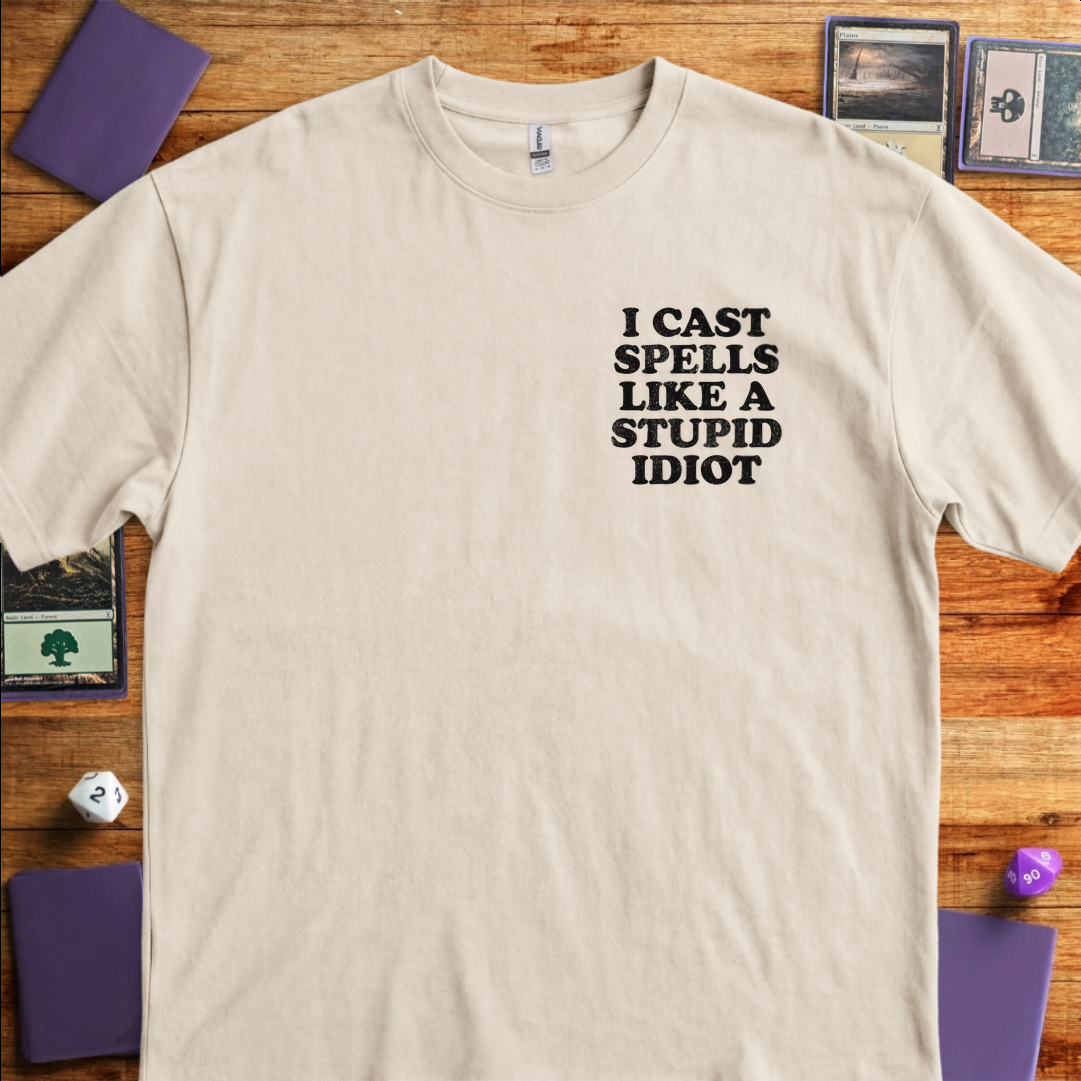 Stupid Idiot Pocket Print - Sand