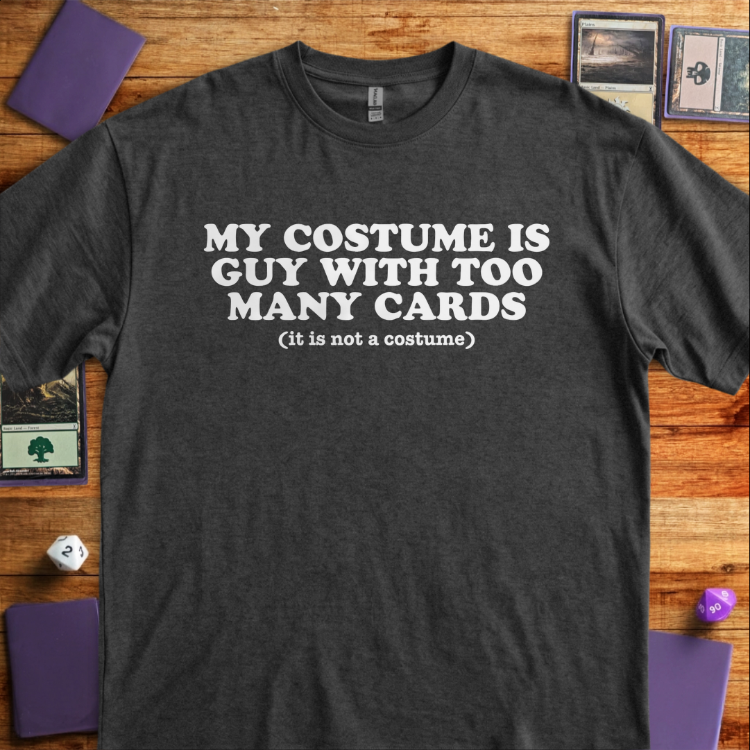 Guy With Too Many Cards - Dark Heather Grey