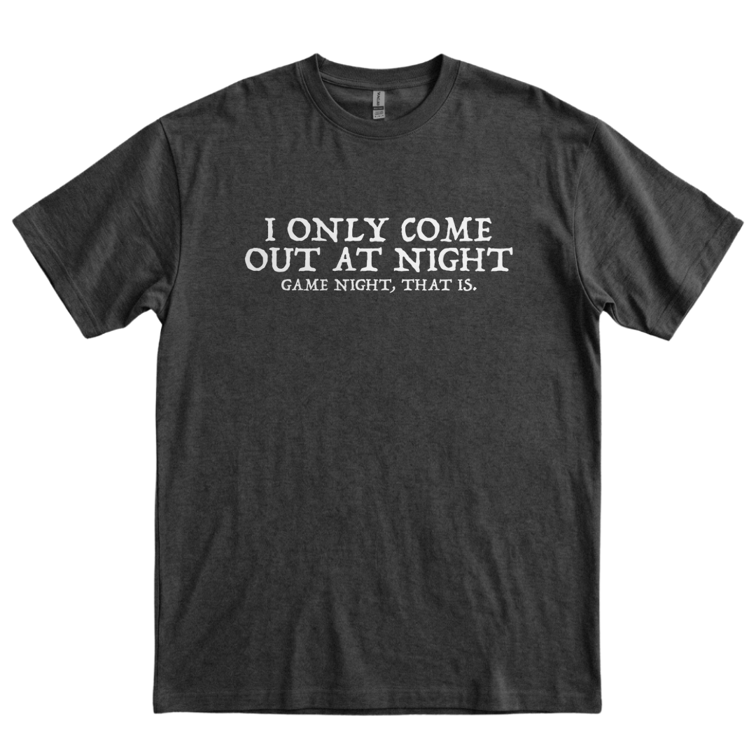 I Only Come Out At Night - Dark Heather Grey