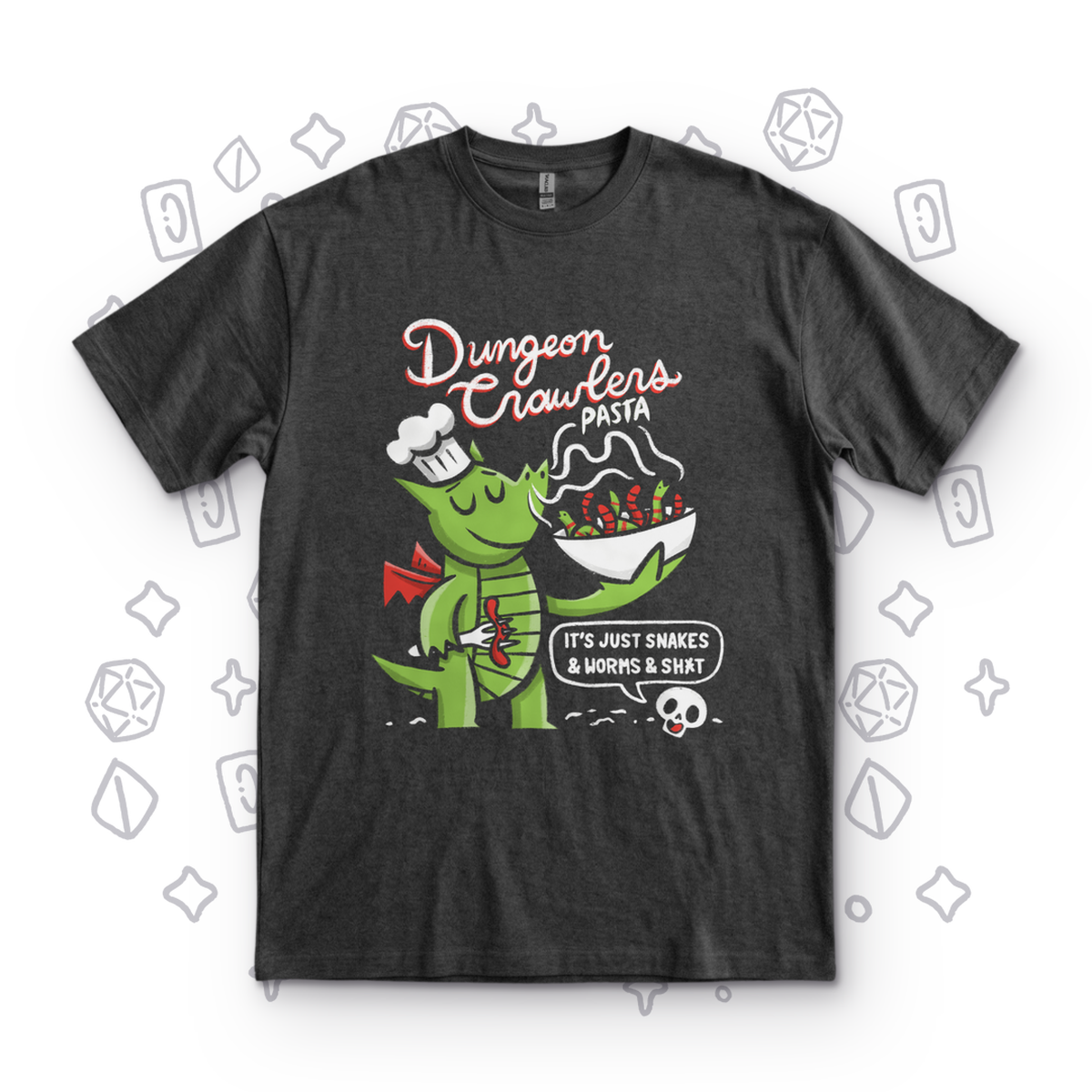 Dungeon Crawlers Pasta - Dark Heather Grey