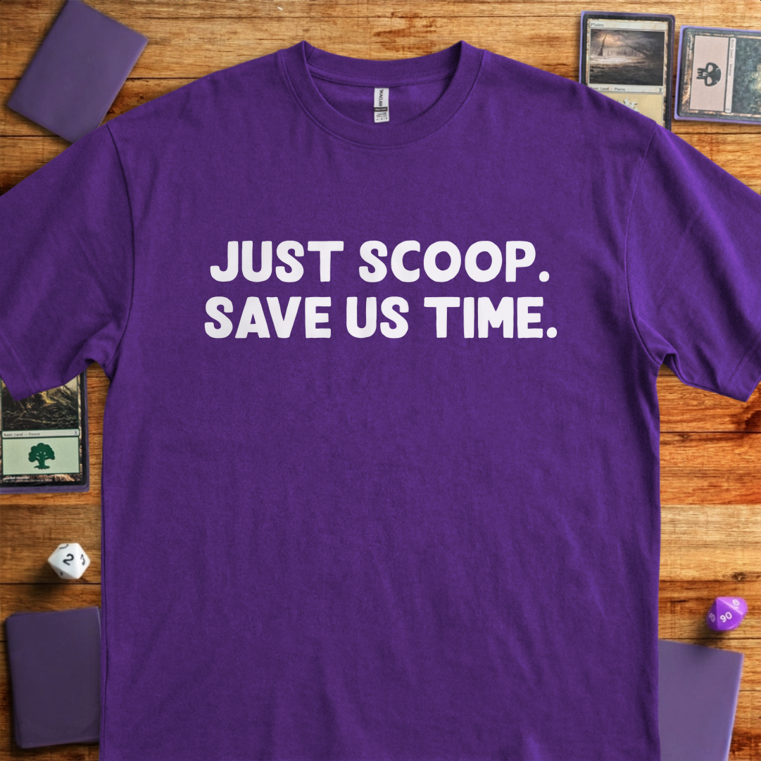 Just Scoop. Save Us Time - Purple