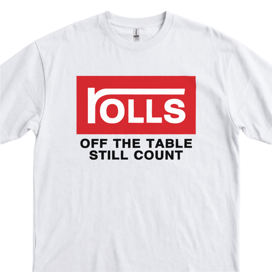 Rolls Off the Table - White