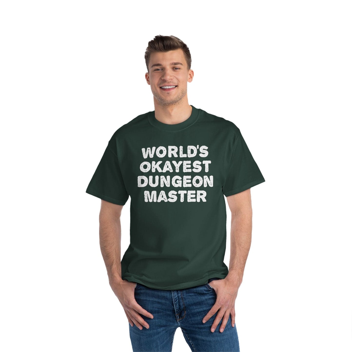 World's Okayest Dungeon Master - Hanes Beefy Tee