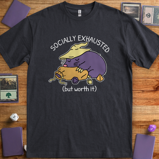 Socially Exhausted (But Worth It) - Black