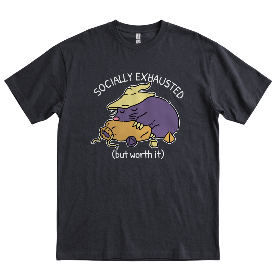 Socially Exhausted (But Worth It) - Black