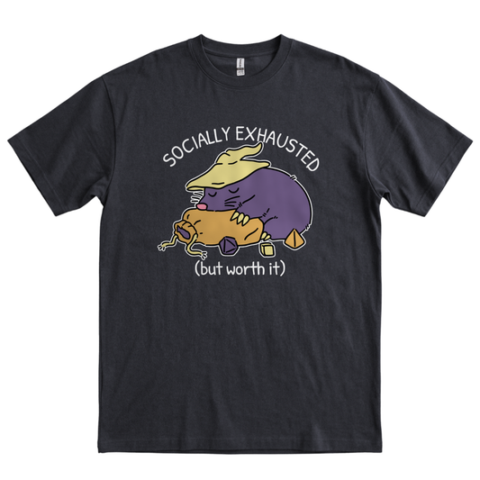 Socially Exhausted (But Worth It) - Black