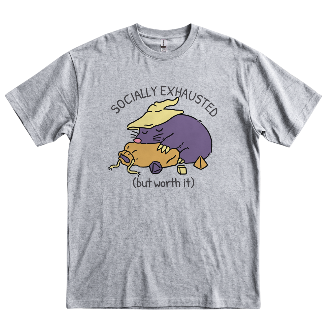 Socially Exhausted (But Worth It) - Sport Grey