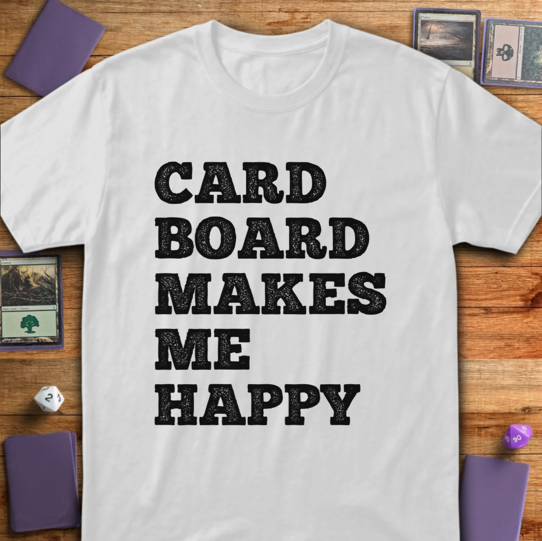 Cardboard Makes Me Happy - White