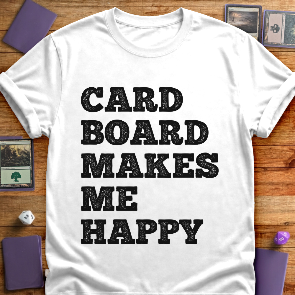 Cardboard Makes Me Happy - White