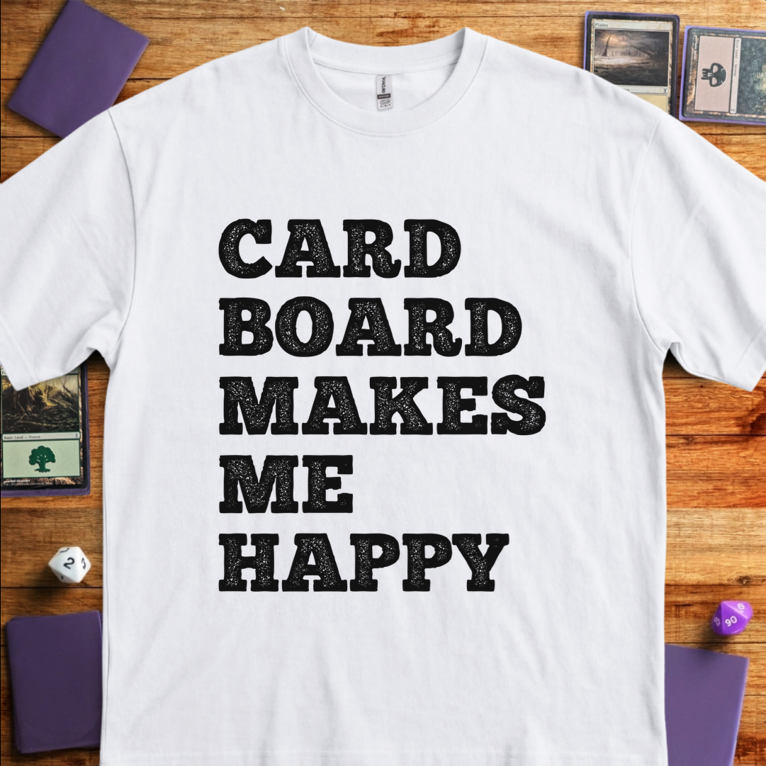 Cardboard Makes Me Happy - White