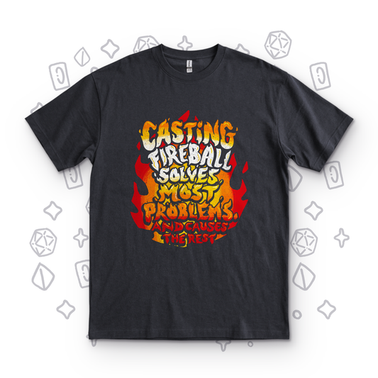 Casting Fireball - Black