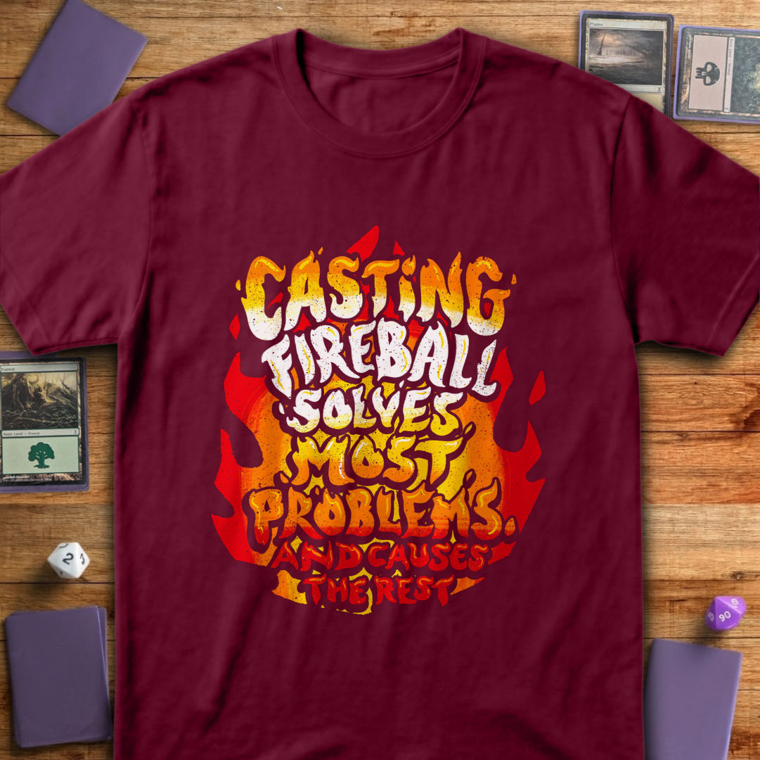 Casting Fireball - Maroon