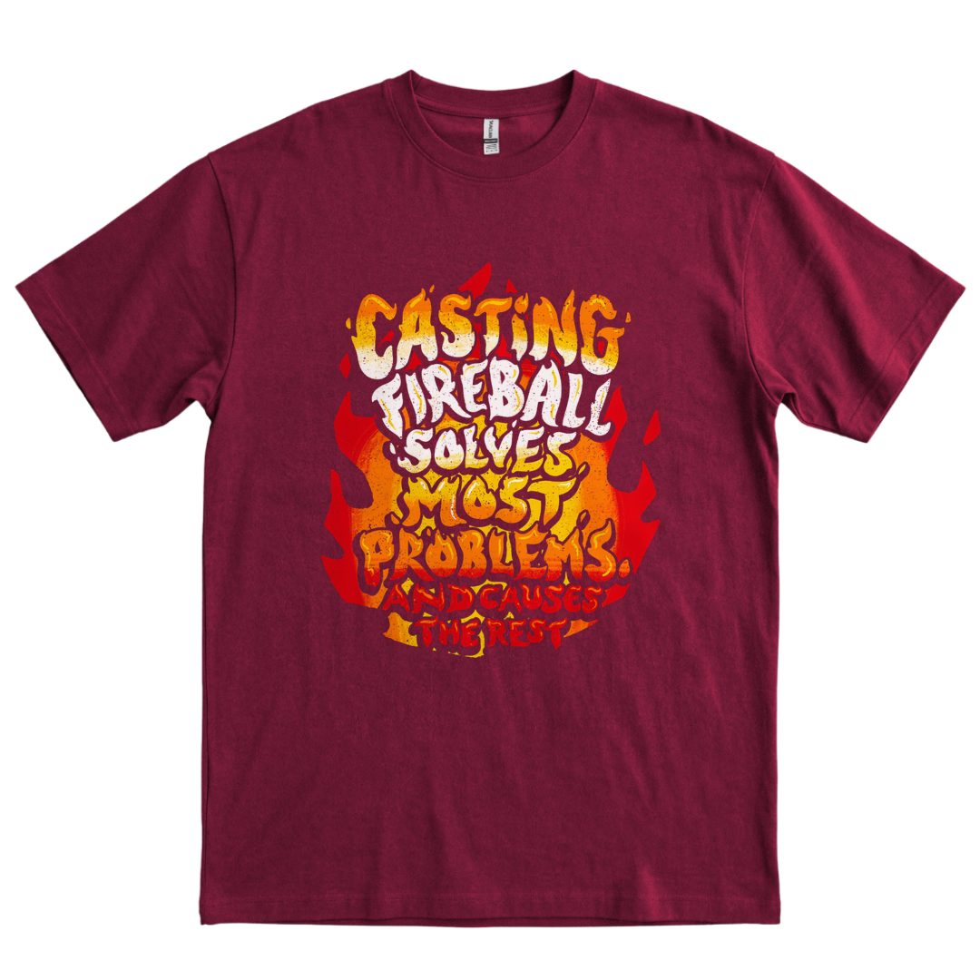 Casting Fireball - Maroon