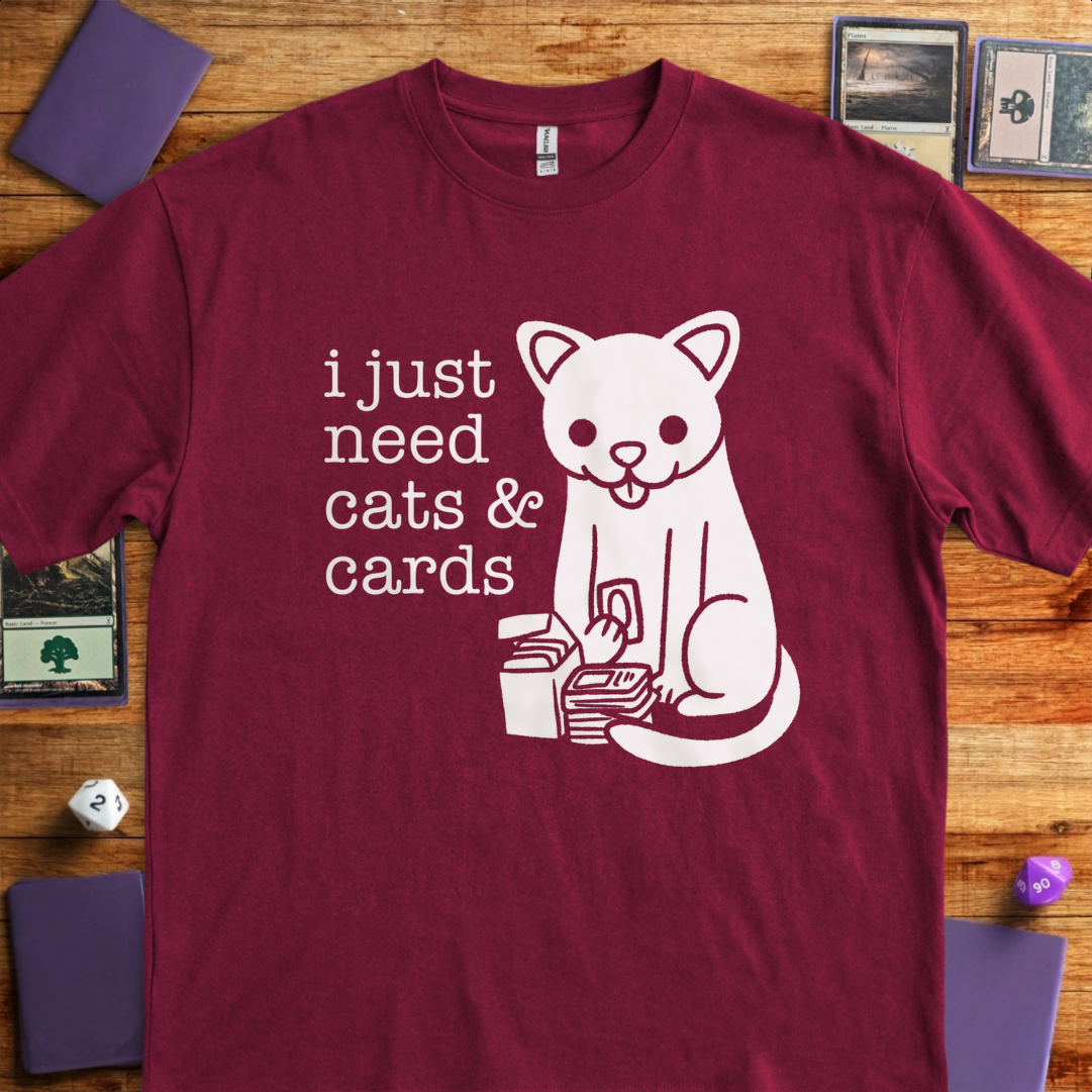 Cats and Cards - Maroon