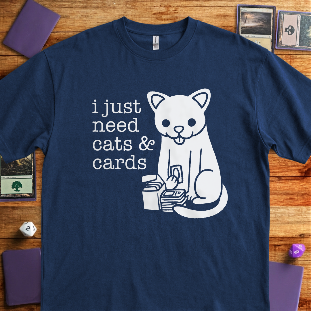 Cats and Cards - Navy