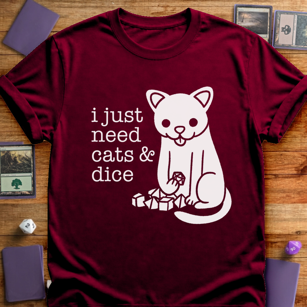 Cats and Dice - Maroon