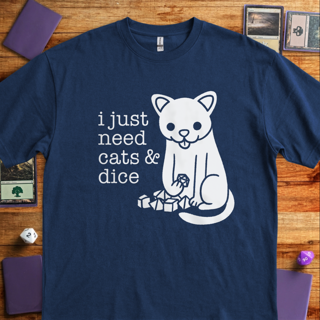 Cats and Dice - Navy