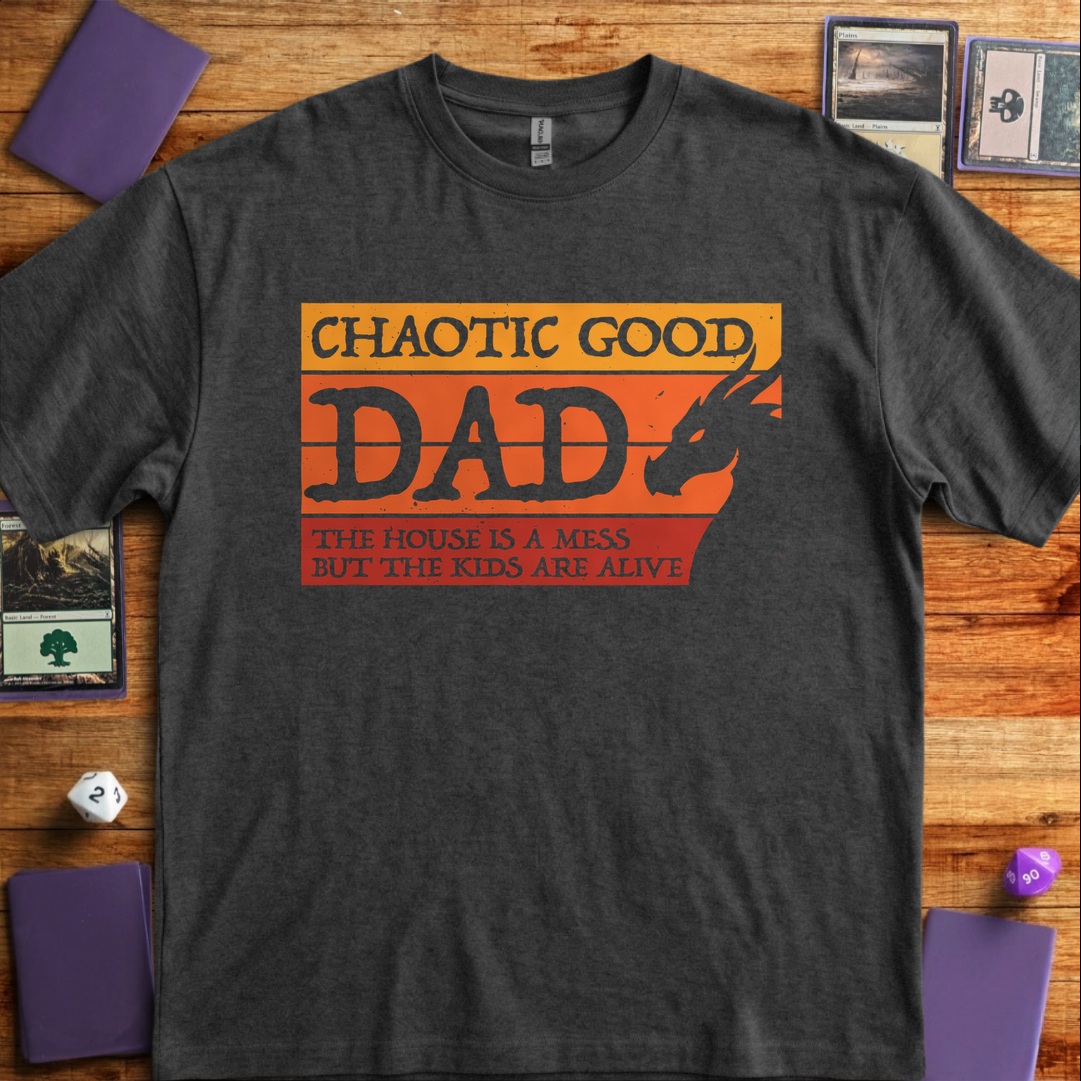 Chaotic Good Dad - Dark Heather Grey