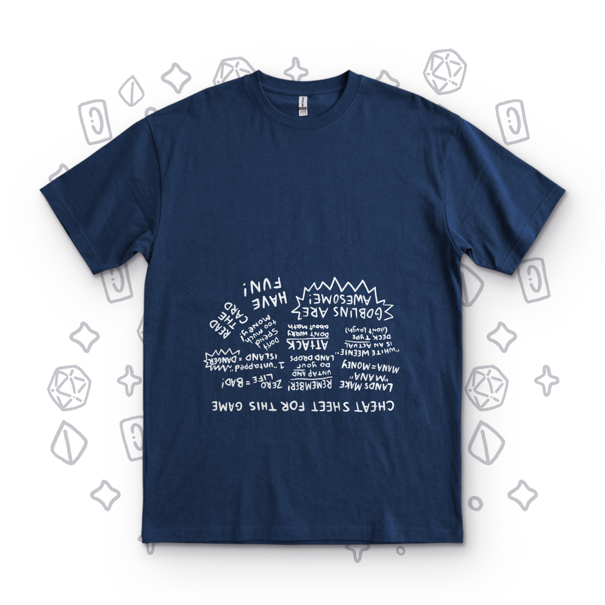 Cheat Sheet for This Game - An Upside Down Design - Navy