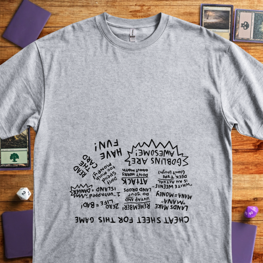 Cheat Sheet for This Game - An Upside Down Design - Sport Grey