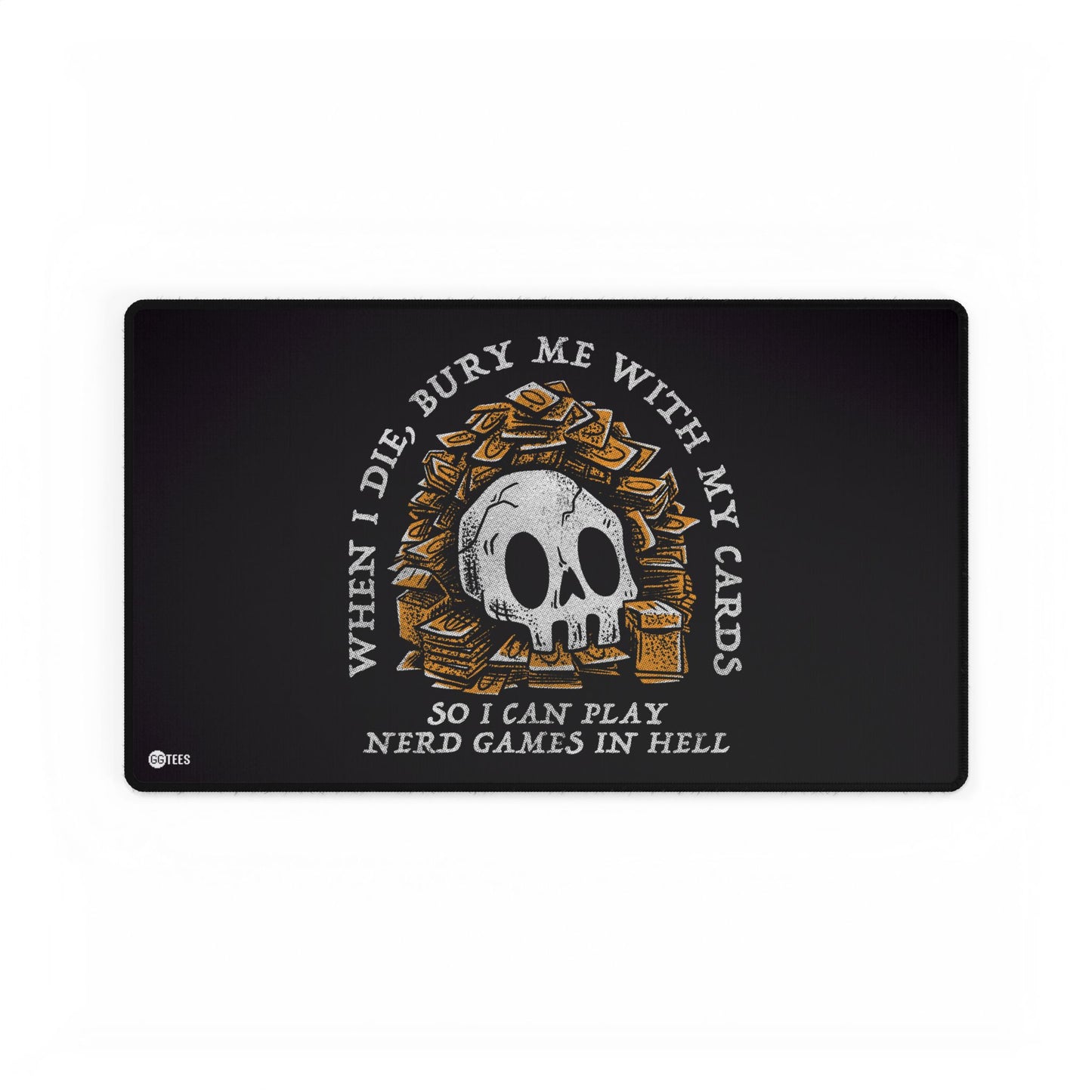 Bury Me With My Cards Premium Stitched Playmat - 24"x14"