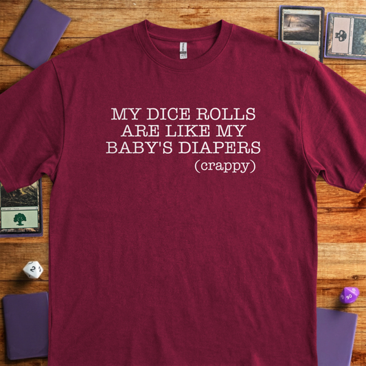 Dice Rolls And Diapers - Maroon