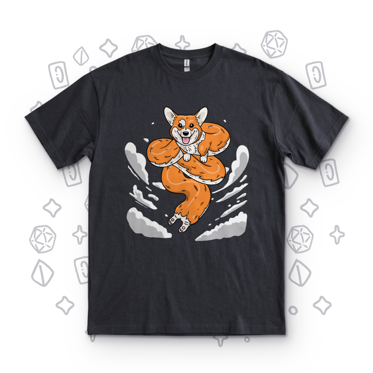 Dragon Corgi T-Shirt - Black