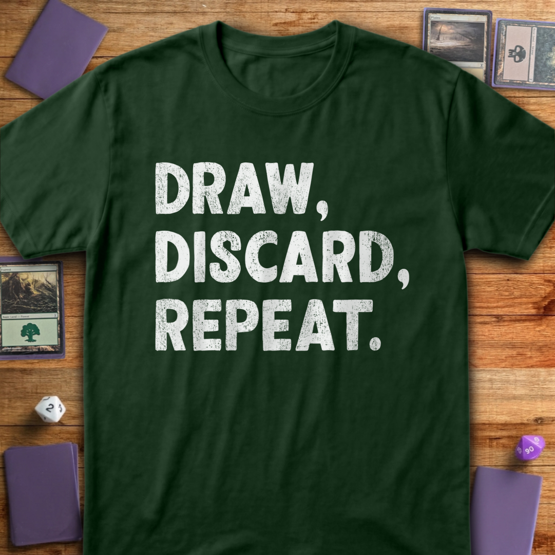 Draw Discard Repeat - Forest Green