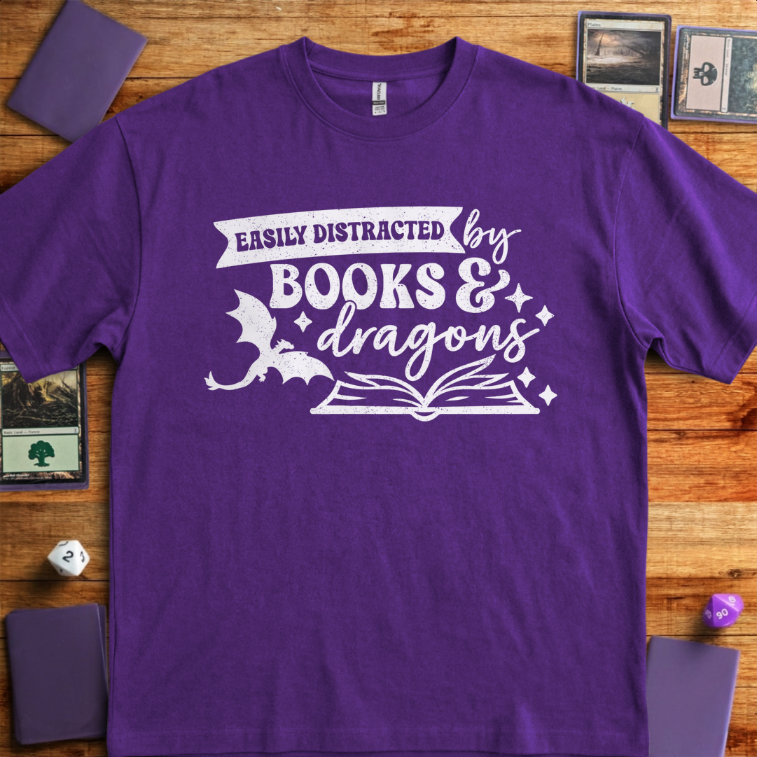 Easily Distracted by Books & Dragons - Purple