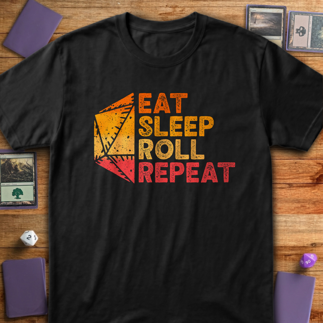 Eat Sleep Roll Repeat - Black