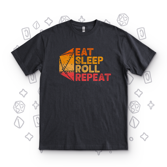Eat Sleep Roll Repeat - Black
