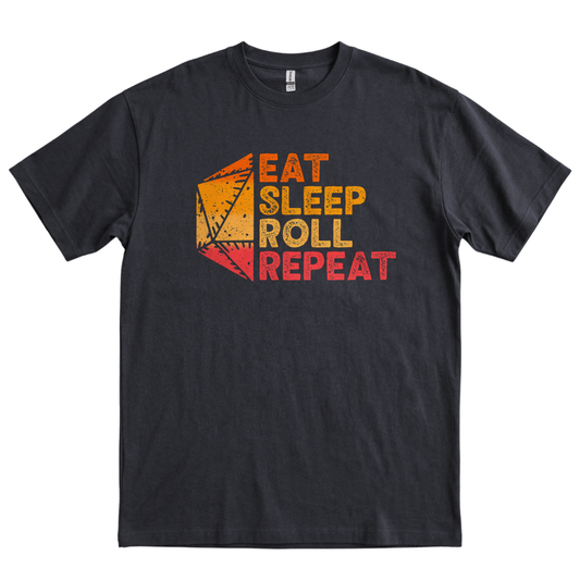 Eat Sleep Roll Repeat - Black