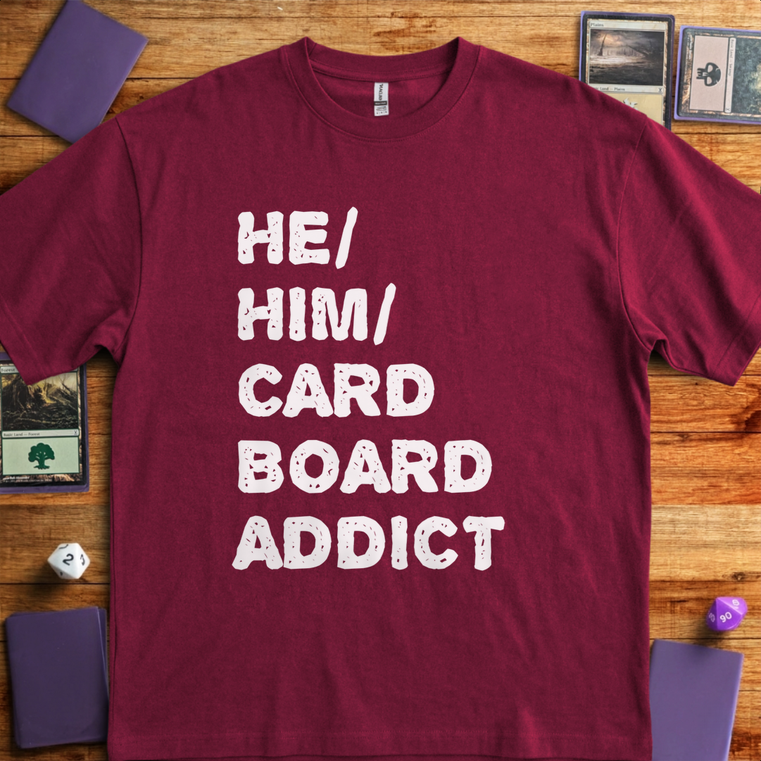 He Him Cardboard Addict - Maroon