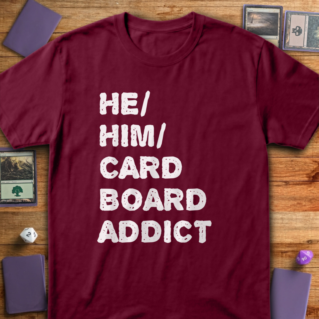 He Him Cardboard Addict - Maroon