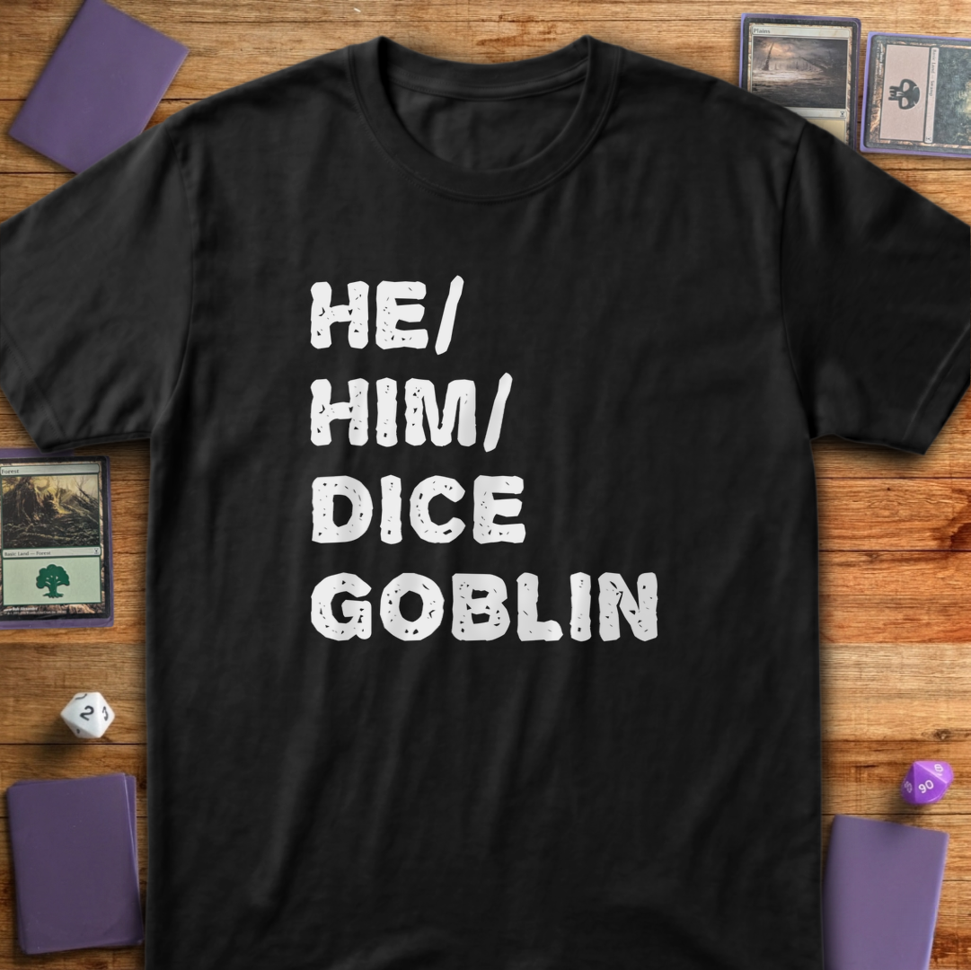 He Him Dice Goblin - Black