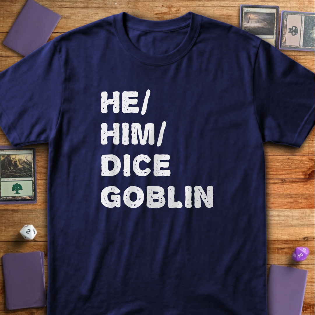 He Him Dice Goblin - Navy