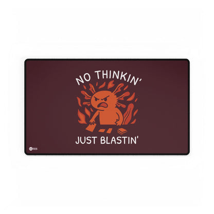 No Thinkin' Just Blastin' Premium Stitched Playmat - 24"x14"
