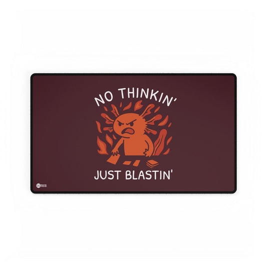 No Thinkin' Just Blastin' Premium Stitched Playmat - 24"x14"