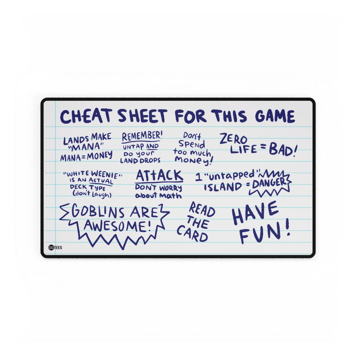 Cheat Sheet Premium Stitched Playmat - 24"x14"