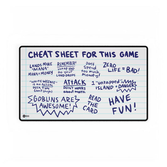 Cheat Sheet Premium Stitched Playmat - 24"x14"