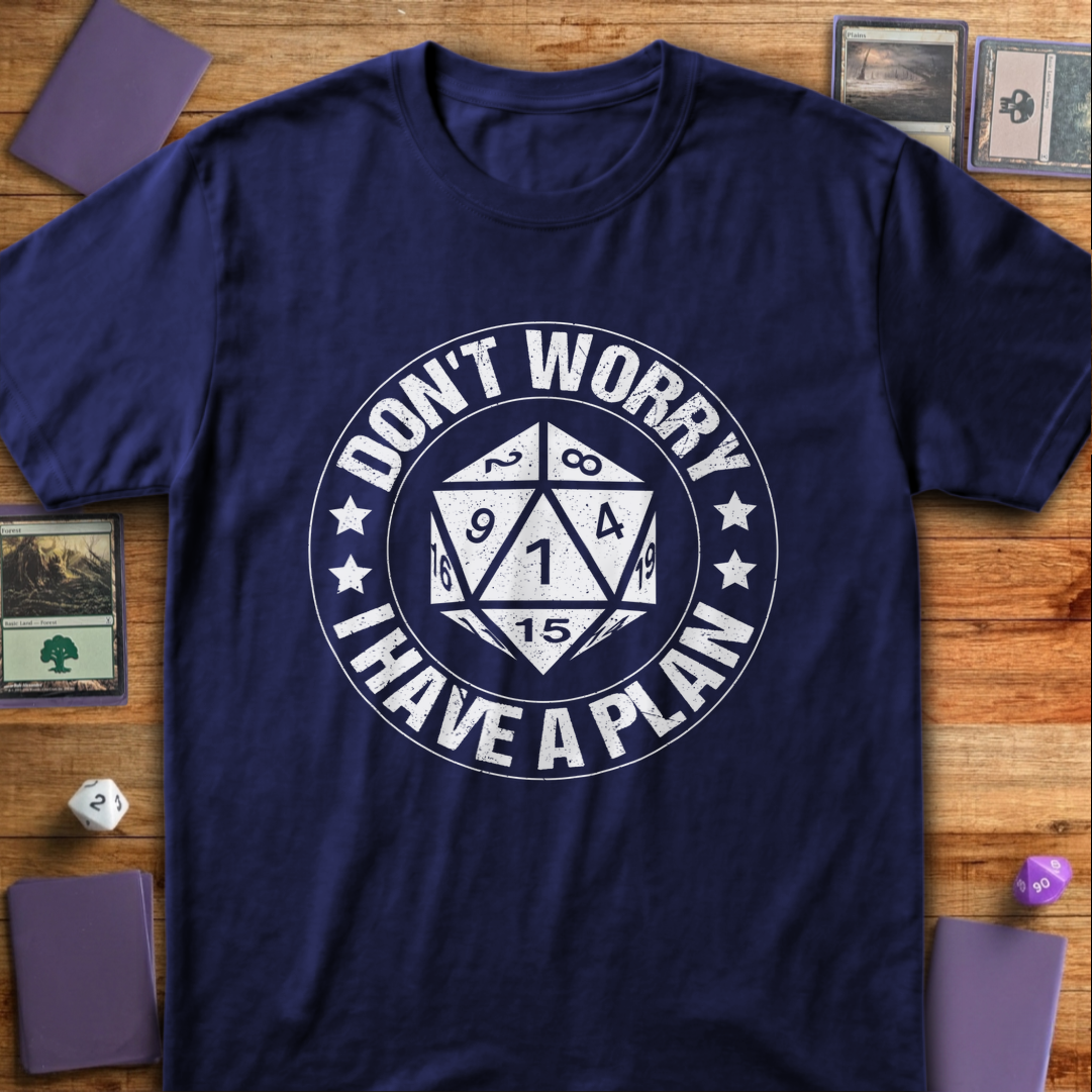 I Have a Plan Badge - Navy