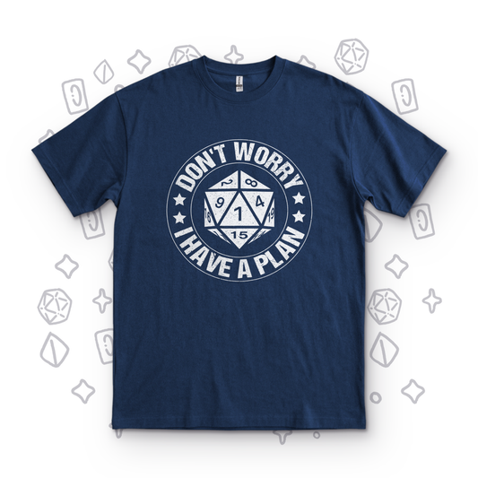 I Have a Plan Badge - Navy