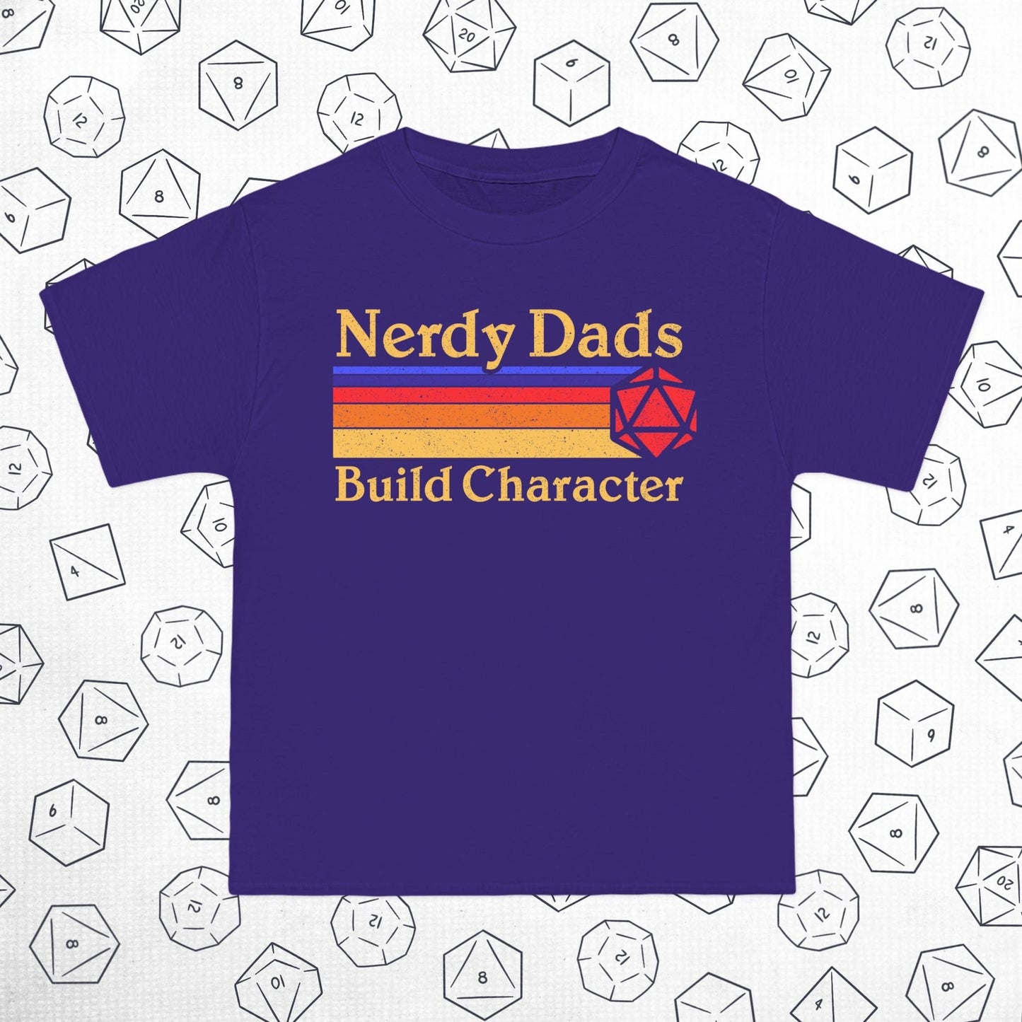 Nerdy Dads Build Character - Hanes Beefy Tee