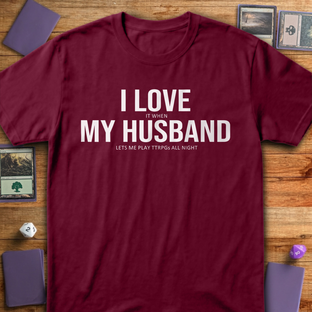 I Love My Husband - Maroon