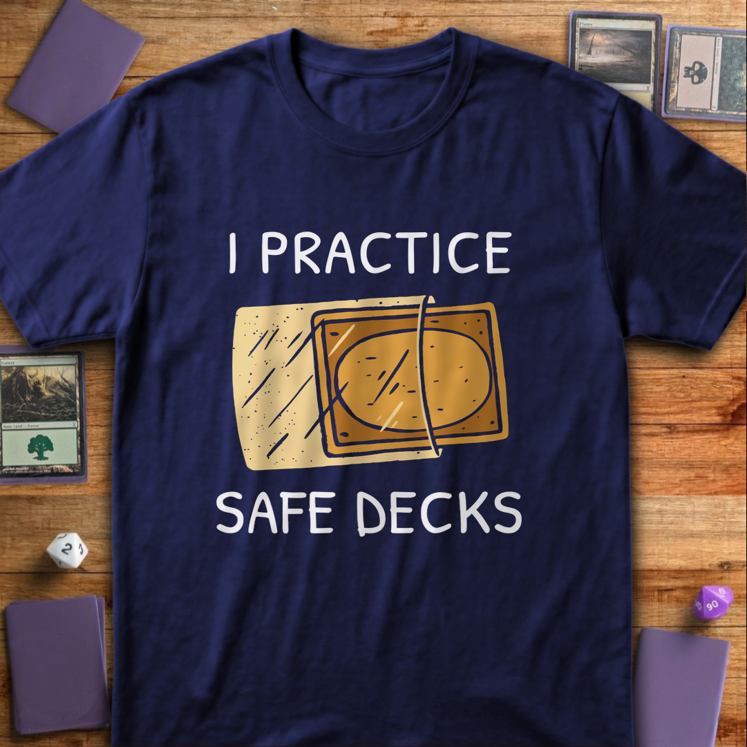 I Practice Safe Decks T-Shirt - Navy
