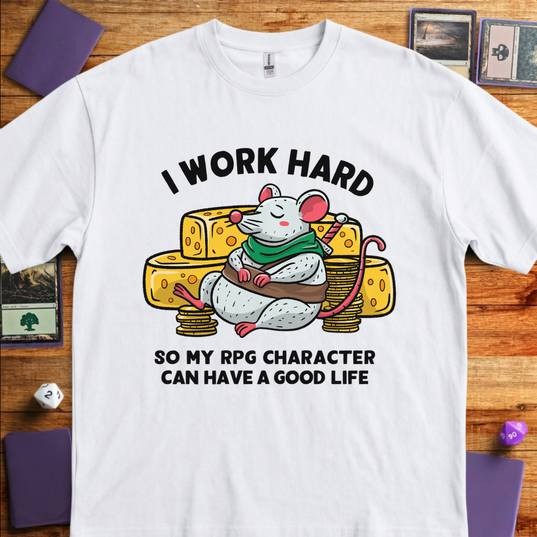 I Work Hard - White