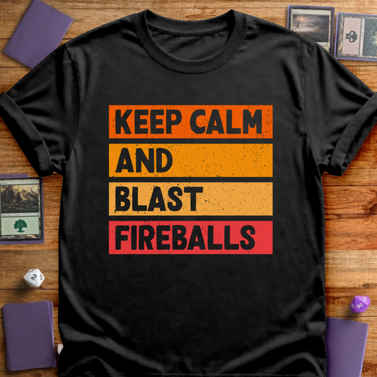 Keep Calm Blast Fireballs - Black