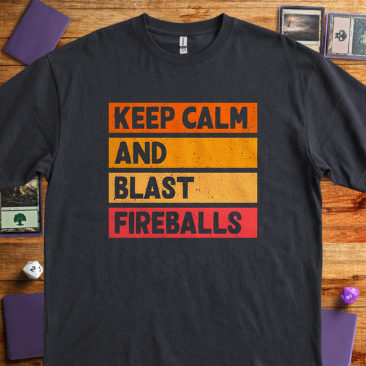 Keep Calm Blast Fireballs - Black